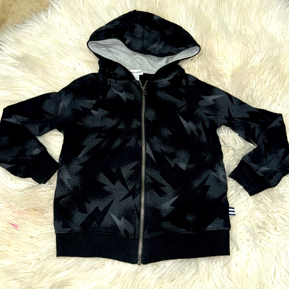 Splendid boys zip hoodie lightening bolts 5/6